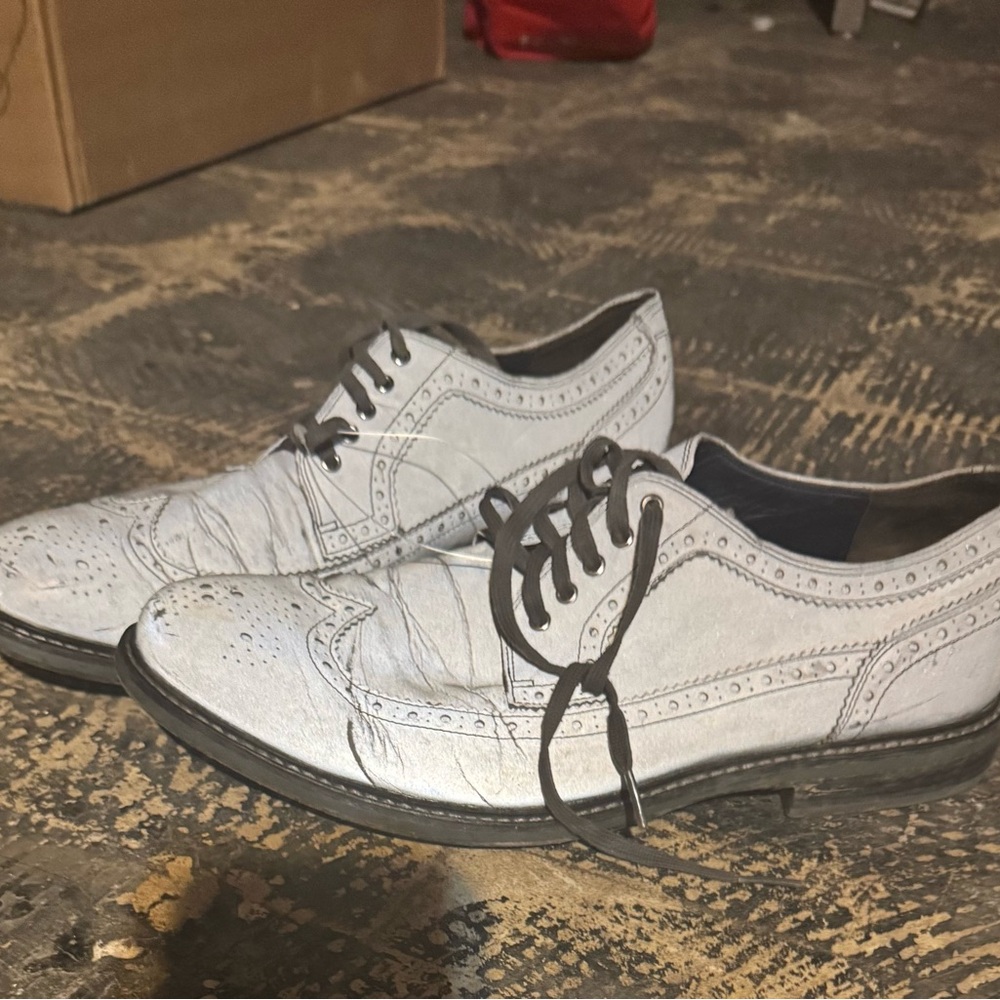3m Reflective Silver Mens size 11 Cole Haan wingtips